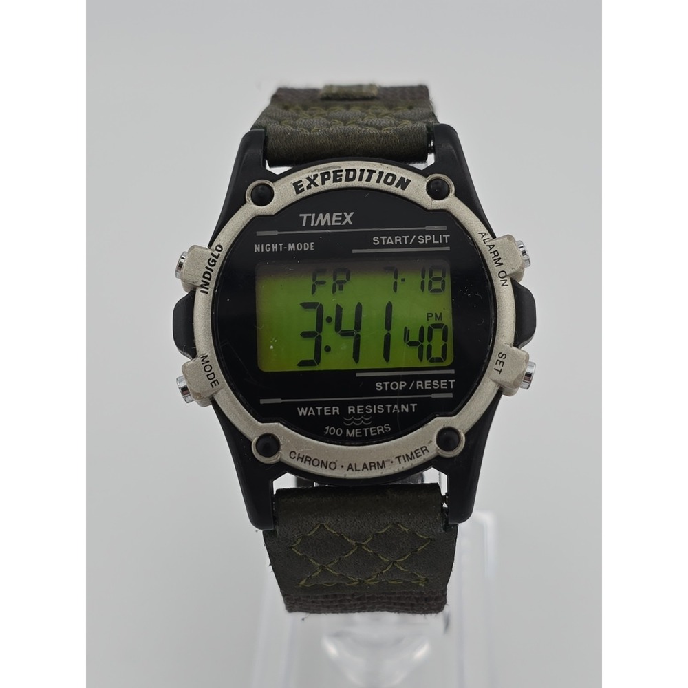 Vtg 1997 Timex Expedition 745 Mens Indiglo Digital Quartz Watch Original Band